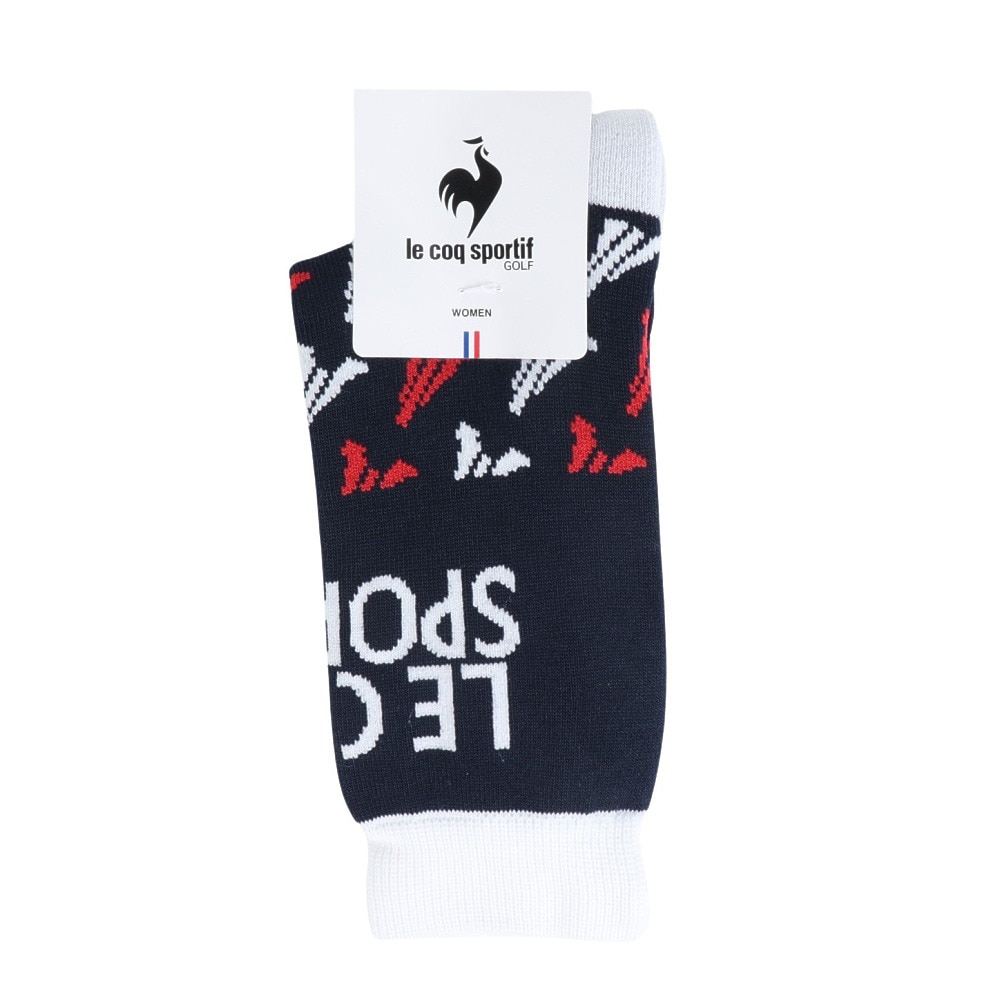 ルコックスポルティフ（lecoqsportif）（レディース）ゴルフ 抗菌防臭 ジャガードレギュラー丈ソックス QGCXJB10 NV00