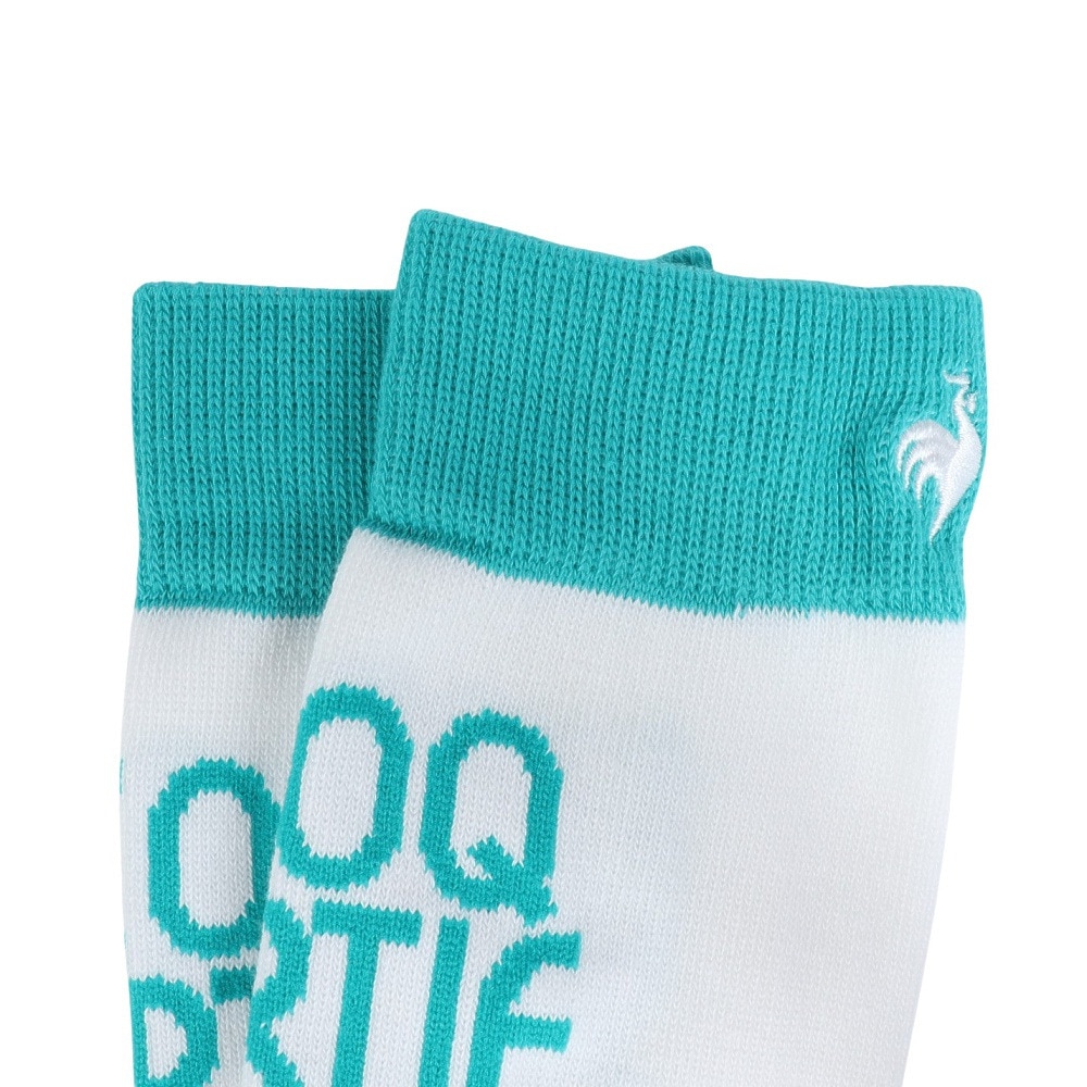 ルコックスポルティフ（lecoqsportif）（レディース）ゴルフ 抗菌防臭 ジャガードレギュラー丈ソックス QGCXJB10 WH00