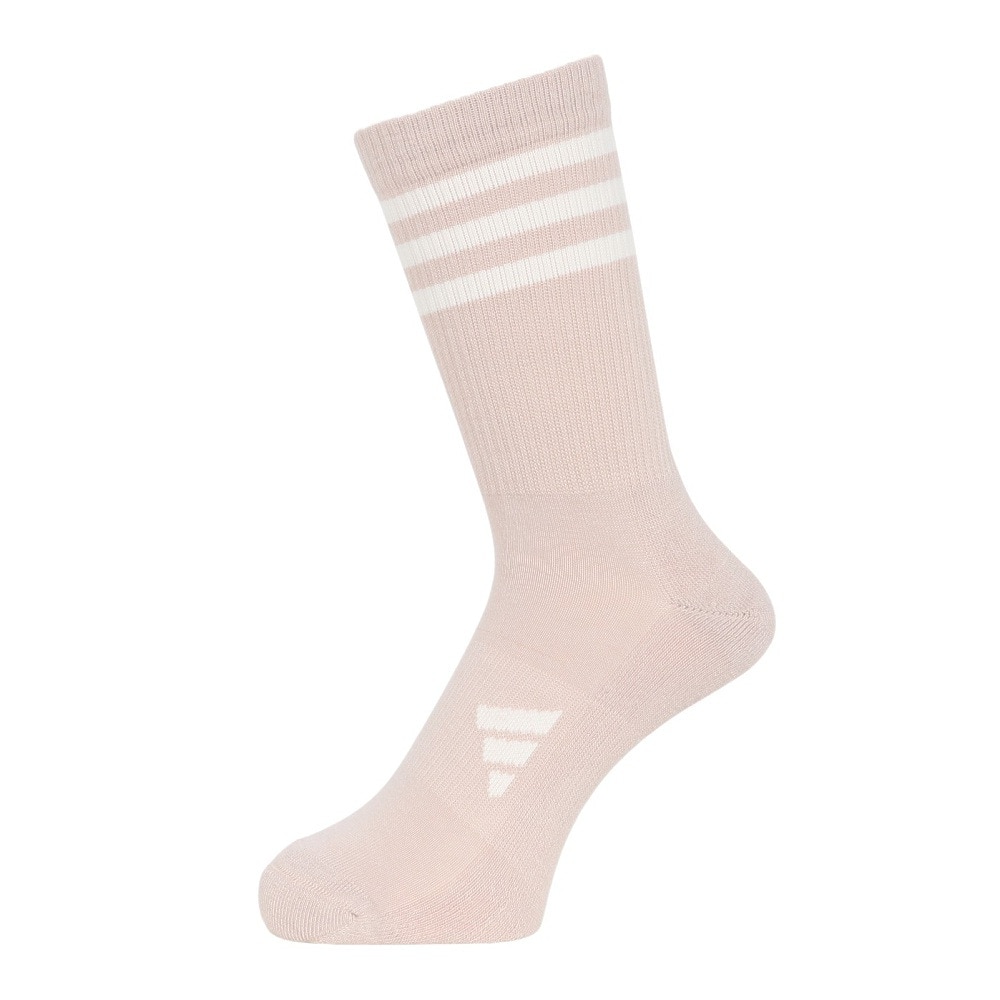 アディダス（adidas）（レディース）ゴルフ クルー丈 スリーストライプ クッションソックス MGR52-IS6534 WT