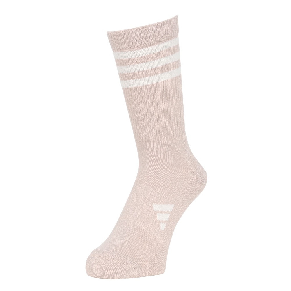 アディダス（adidas）（レディース）ゴルフ クルー丈 スリーストライプ クッションソックス MGR52-IS6534 WT