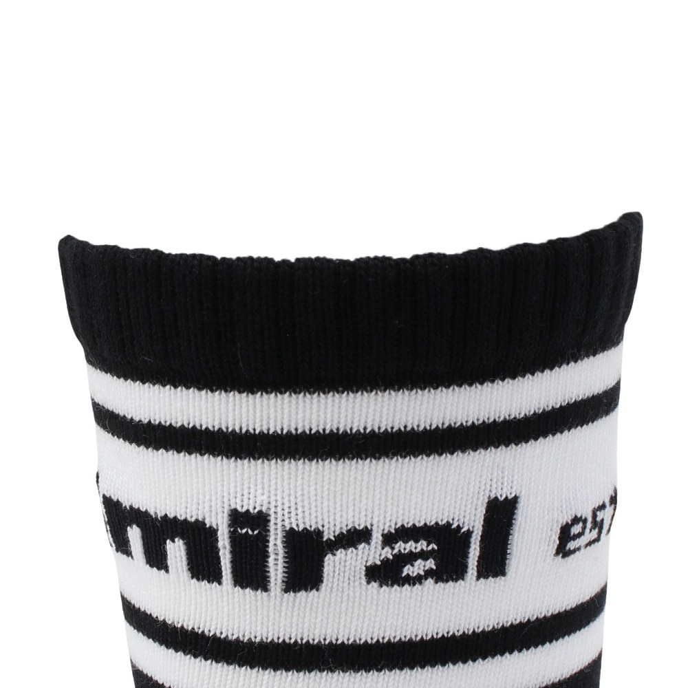 アドミラル ゴルフ（Admiral GOLF）（レディース）ゴルフ 抗菌防臭 ライン ミドルソックス ADMB4B20-BLK