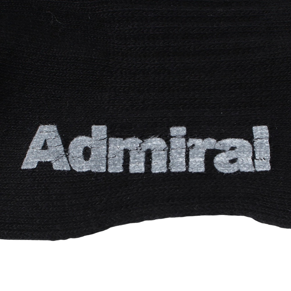 アドミラル ゴルフ（Admiral GOLF）（レディース）ゴルフ 抗菌防臭 ライン ミドルソックス ADMB4B20-BLK