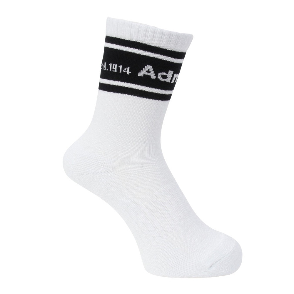 アドミラル ゴルフ（Admiral GOLF）（レディース）ゴルフ 抗菌防臭 ライン ミドルソックス ADMB4B20-WHT