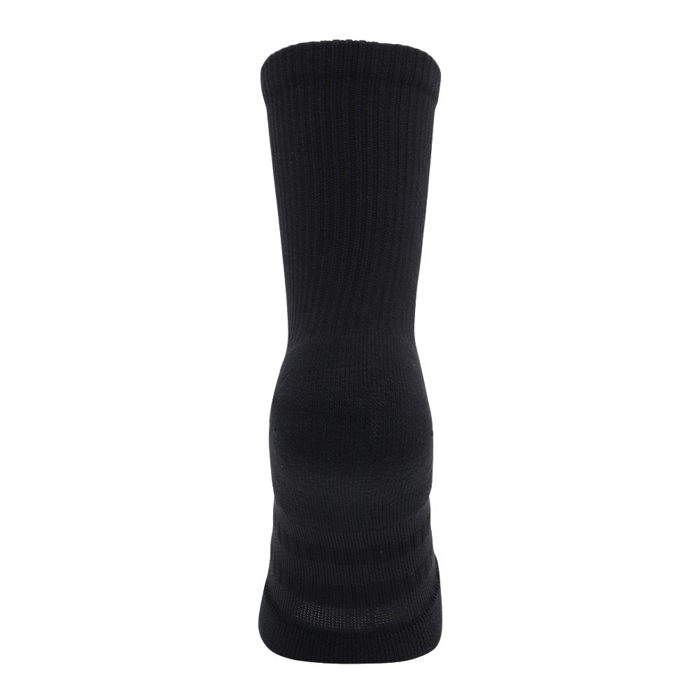 アディダス（adidas）（レディース）ハーフクルー丈 ソリッド クッションソックス KSM66-JD4436BLK
