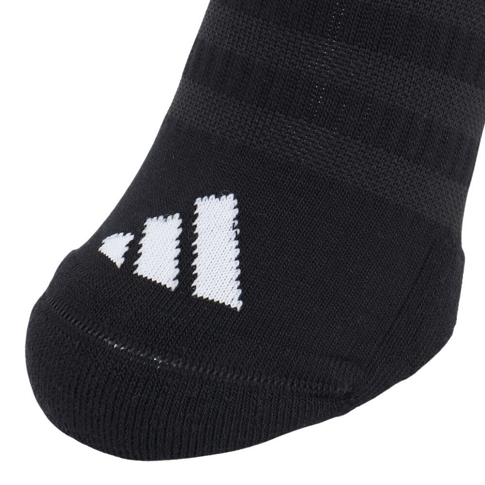 アディダス（adidas）（レディース）ハーフクルー丈 ソリッド クッションソックス KSM66-JD4436BLK