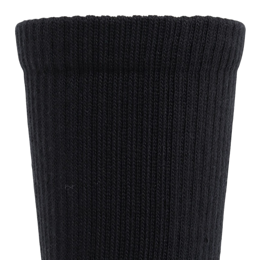 アディダス（adidas）（レディース）ハーフクルー丈 ソリッド クッションソックス KSM66-JD4436BLK