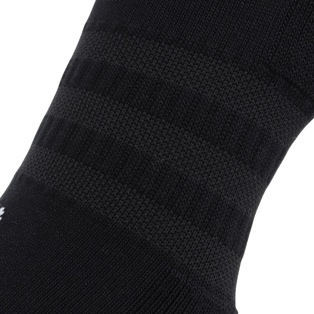 アディダス（adidas）（レディース）ハーフクルー丈 ソリッド クッションソックス KSM66-JD4436BLK