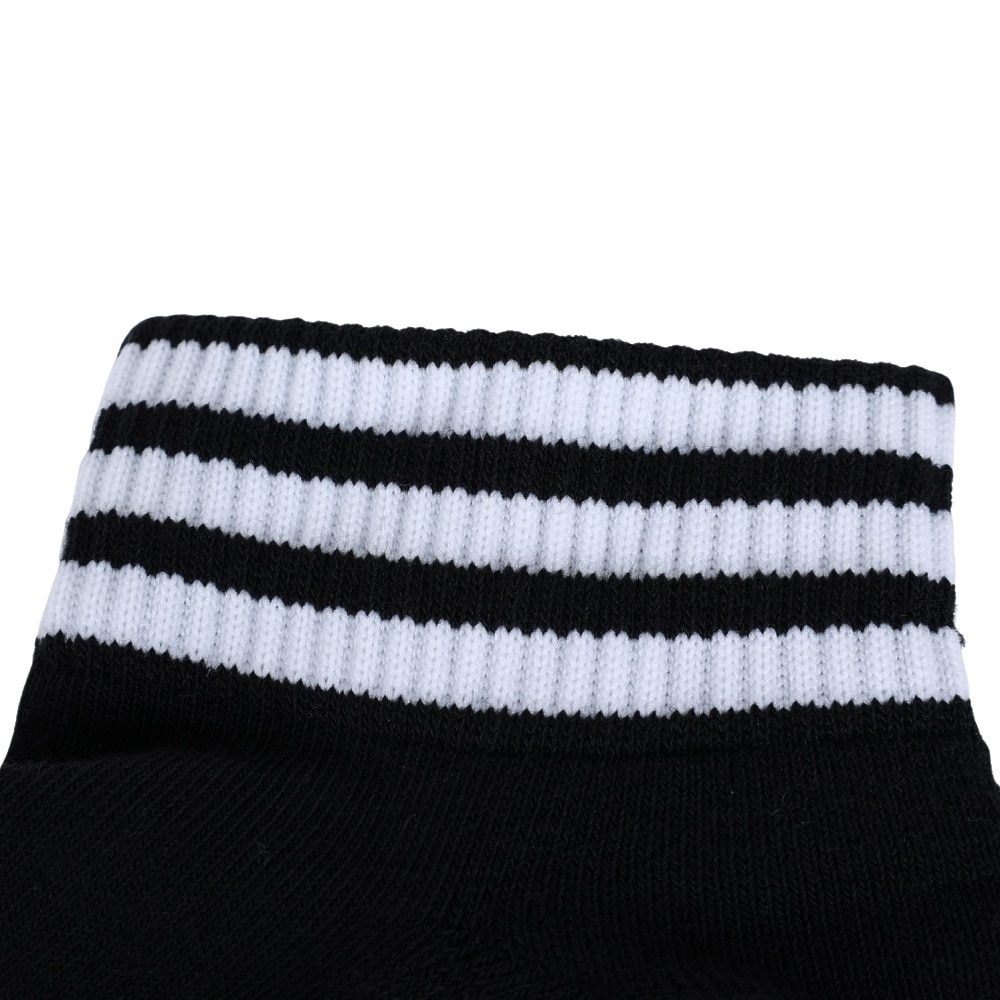 アディダス（adidas）（メンズ、レディース）ゴルフ アンクル丈 スリーストライプス クッションソックス MGR64-HT5778 BK/WH