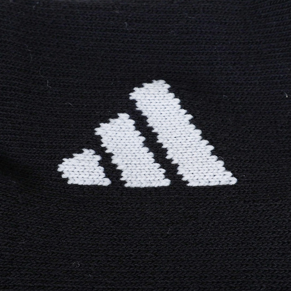 アディダス（adidas）（メンズ、レディース）ゴルフ アンクル丈 スリーストライプス クッションソックス MGR64-HT5778 BK/WH