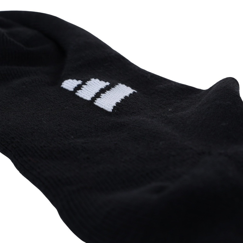アディダス（adidas）（メンズ、レディース）ゴルフ アンクル丈 スリーストライプス クッションソックス MGR64-HT5778 BK/WH
