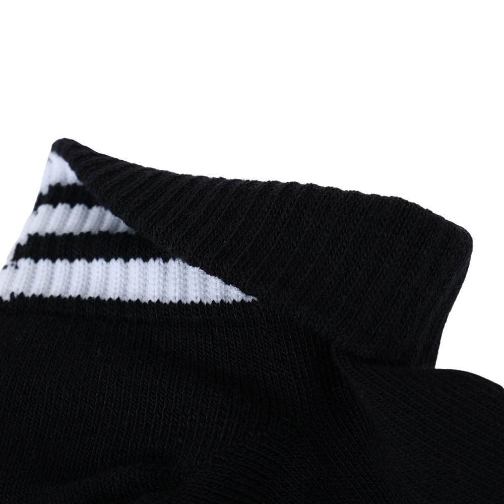 アディダス（adidas）（メンズ、レディース）ゴルフ アンクル丈 スリーストライプス クッションソックス MGR64-HT5778 BK/WH