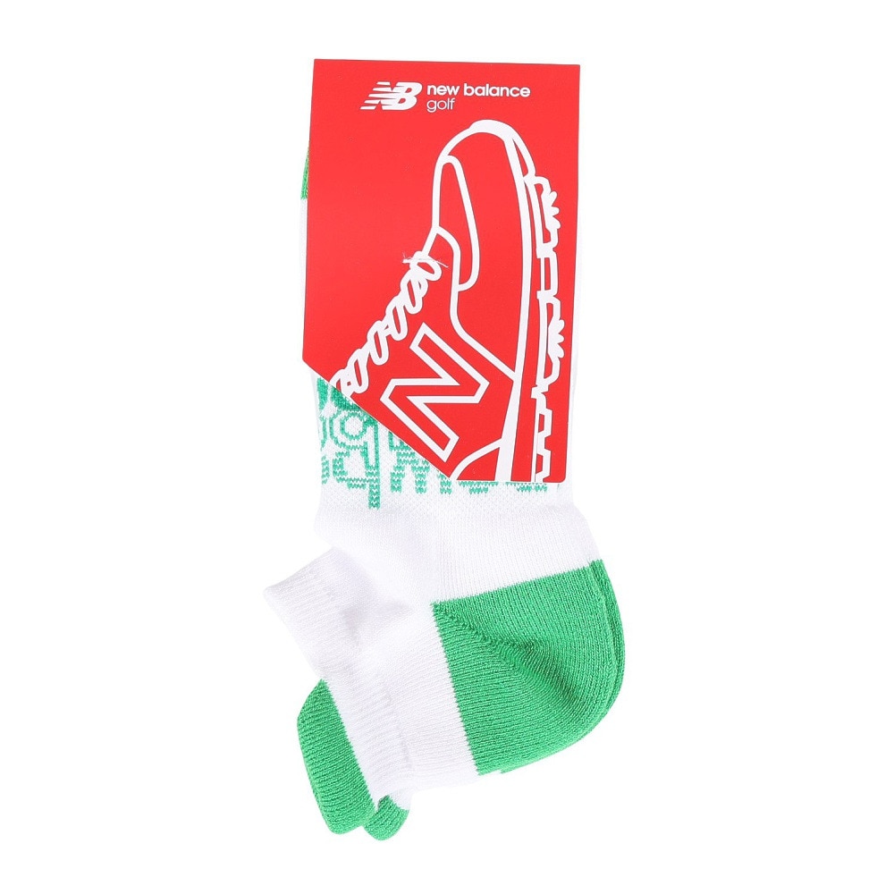 ニューバランス（new balance）（レディース）ゴルフ 抗菌防臭 ロゴ バイカラー アンクルソックス 012-3986501-132