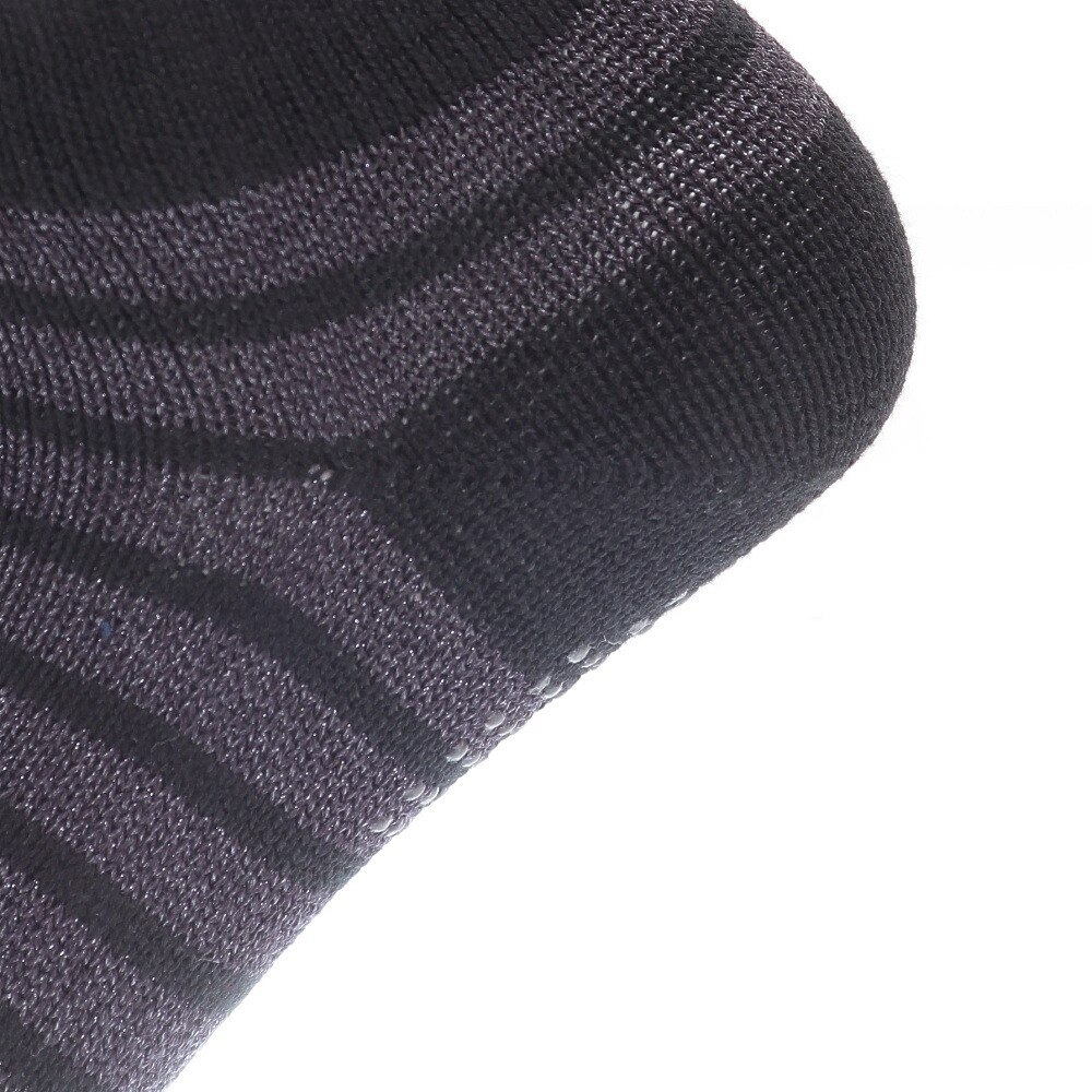 マンシングウエア（MUNSING WEAR）（レディース）ゴルフ 抗菌防臭 SEASON ショート丈 光沢ボーダー5本指ソックス MGCVJB05 BK00