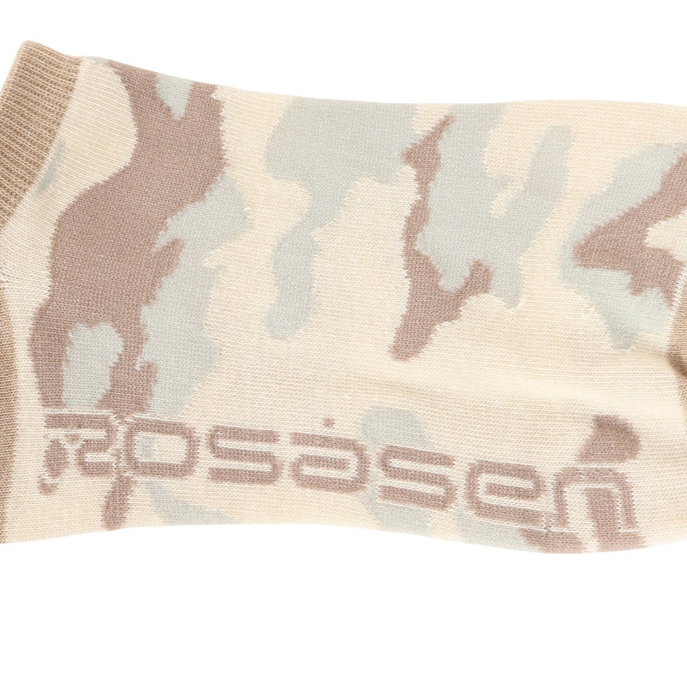 ROSASEN（レディース）ゴルフ カモフラージュ柄スニーカーソックス 046-41262-006