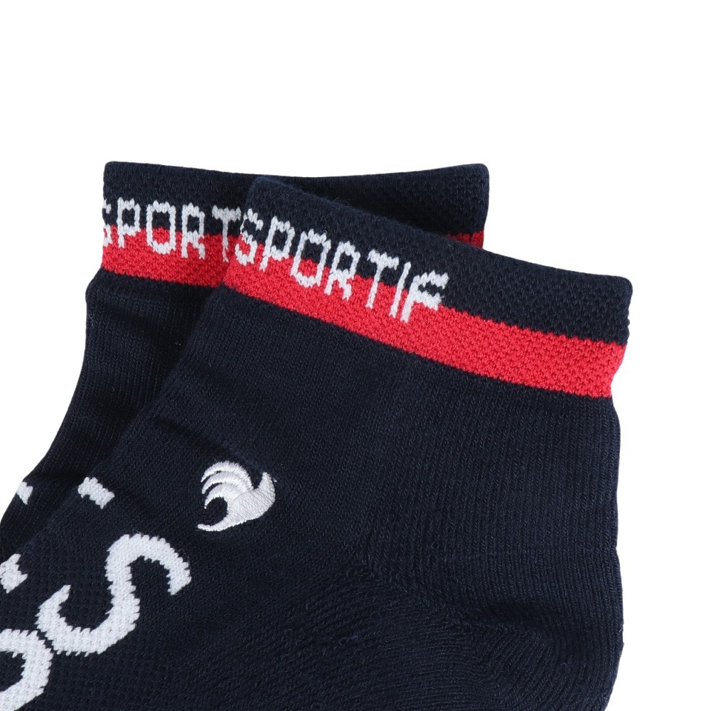 ルコックスポルティフ（lecoqsportif）（レディース）ゴルフ ロゴ入りアンクル丈ソックス QGCXJB03 NV00