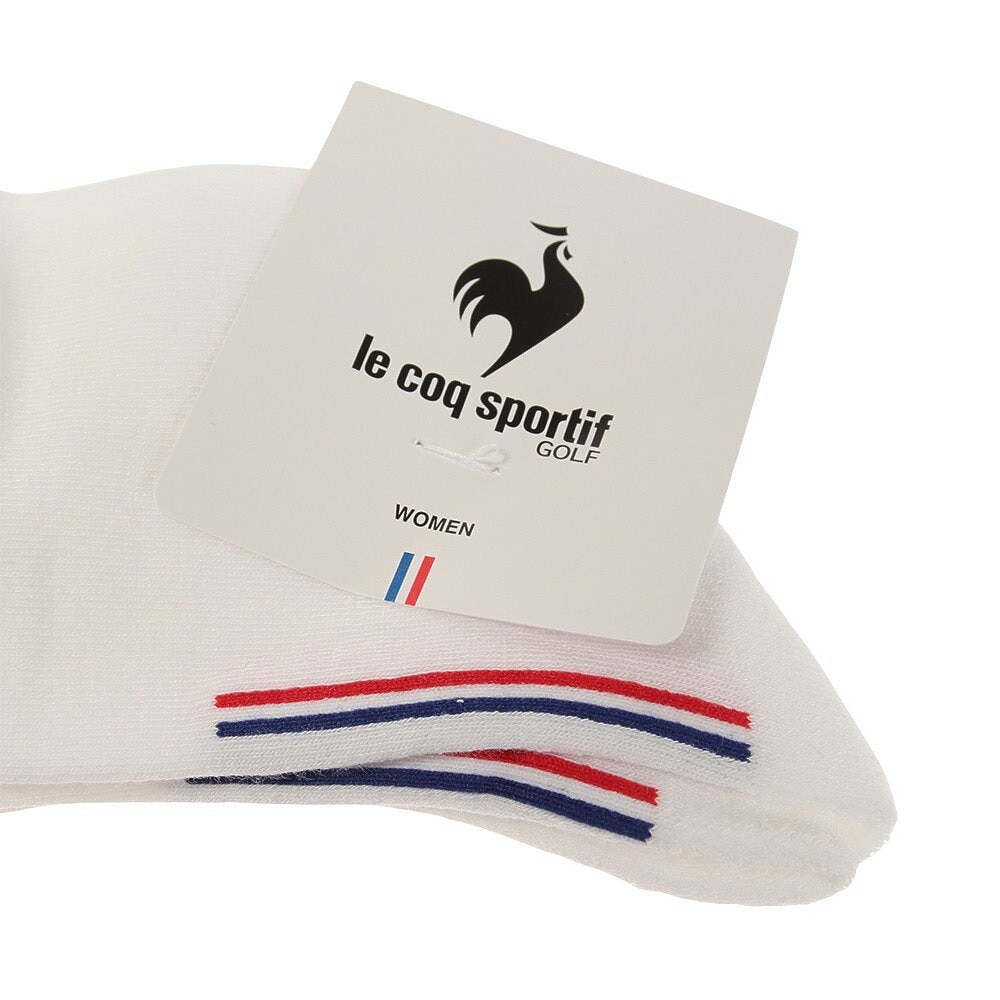 ルコックゴルフ（le coq sportif golf）（レディース）ゴルフ 抗菌防臭 定番 ハイソックス QGCTJB00 WH00