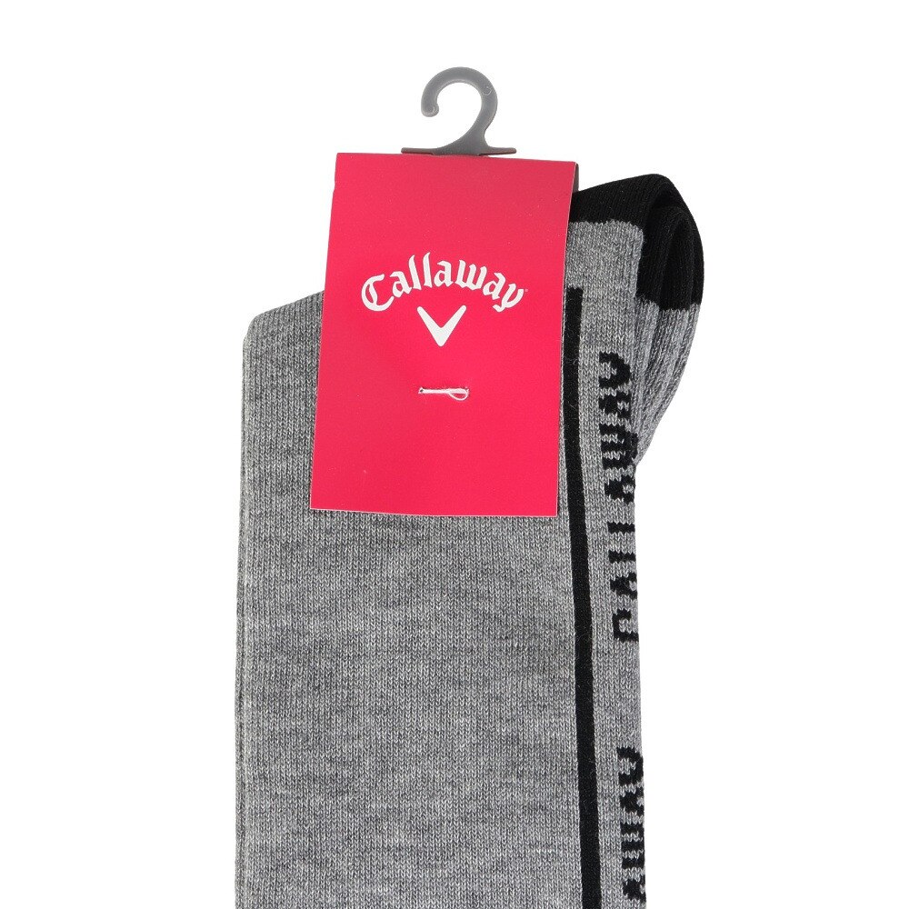 キャロウェイ（CALLAWAY）（レディース）ゴルフ 吸汗速乾 抗菌防臭 ロゴラインニーハイソックス C22293210 1022