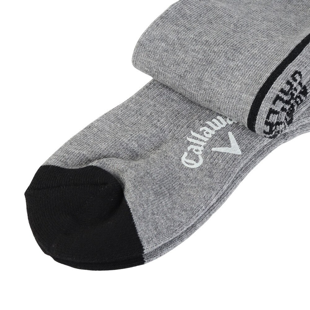 キャロウェイ（CALLAWAY）（レディース）ゴルフ 吸汗速乾 抗菌防臭 ロゴラインニーハイソックス C22293210 1022