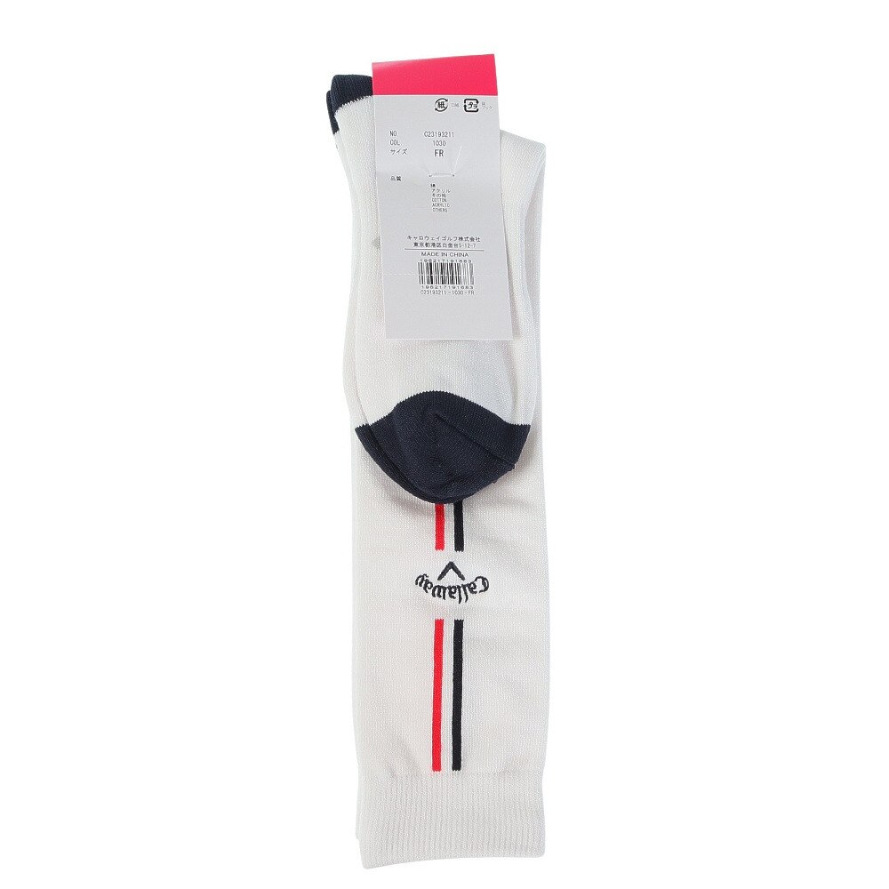 キャロウェイ（CALLAWAY）（レディース）ゴルフ 吸汗速乾 抗菌防臭 ラインハイソックス C23193211-1030