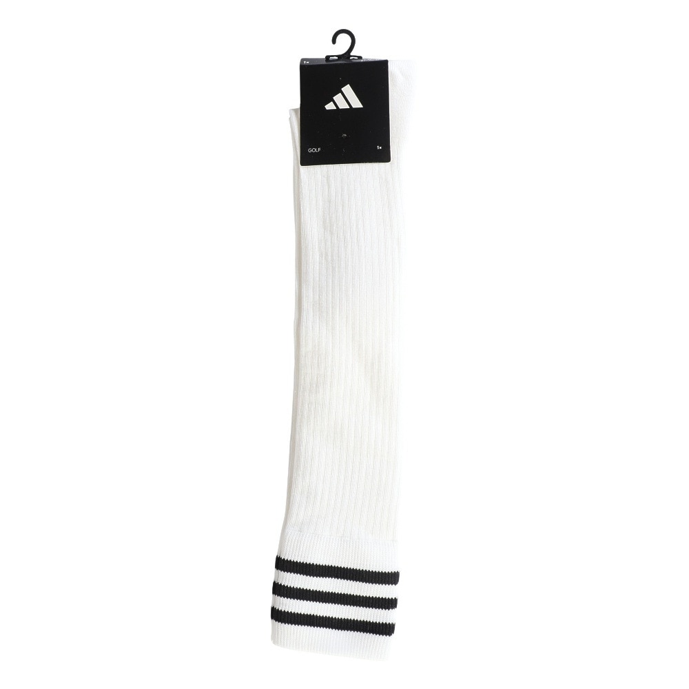 アディダス（adidas）（レディース）ゴルフ ニーハイ スリーストライプス クッションソックス MGR61-HT5767WH/BK