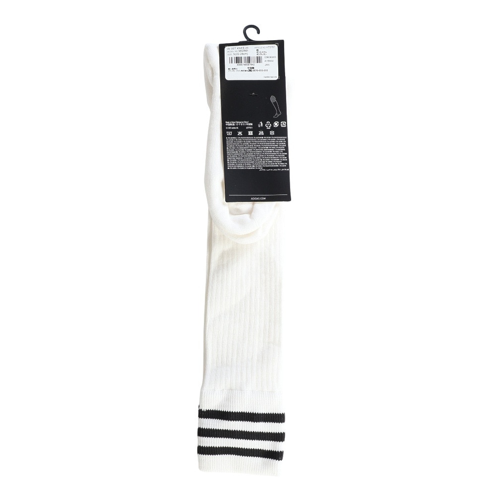アディダス（adidas）（レディース）ゴルフ ニーハイ スリーストライプス クッションソックス MGR61-HT5767WH/BK