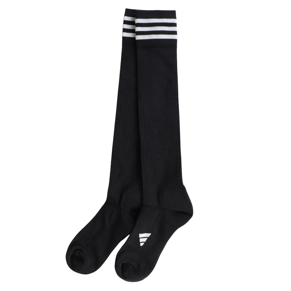 アディダス（adidas）（レディース）ゴルフ ニーハイ スリーストライプス クッションソックス MGR61-HT5768BK/WH