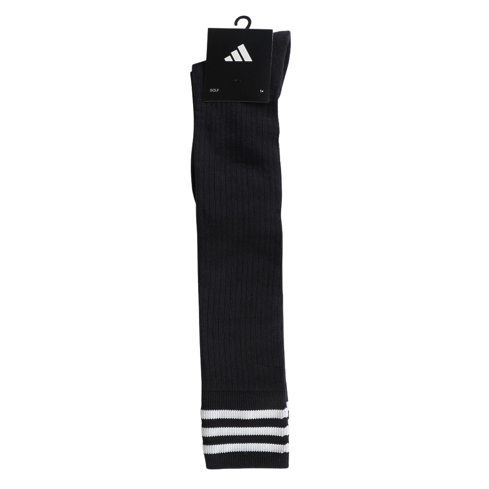 アディダス（adidas）（レディース）ゴルフ ニーハイ スリーストライプス クッションソックス MGR61-HT5768BK/WH