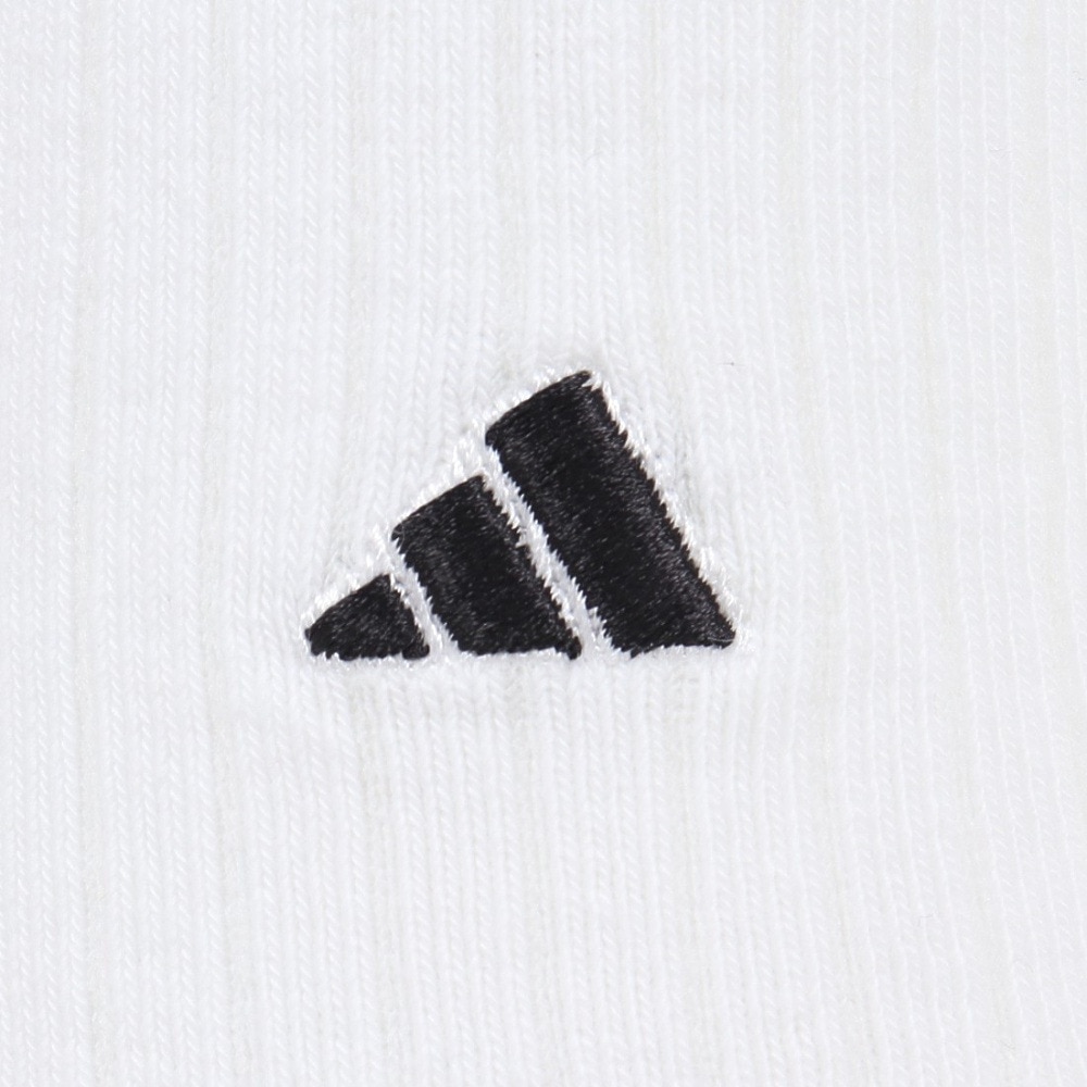アディダス（adidas）（レディース）ゴルフ ひざ丈 スリーストライプ クッションソックス MGR63-HT5773 WH/BK