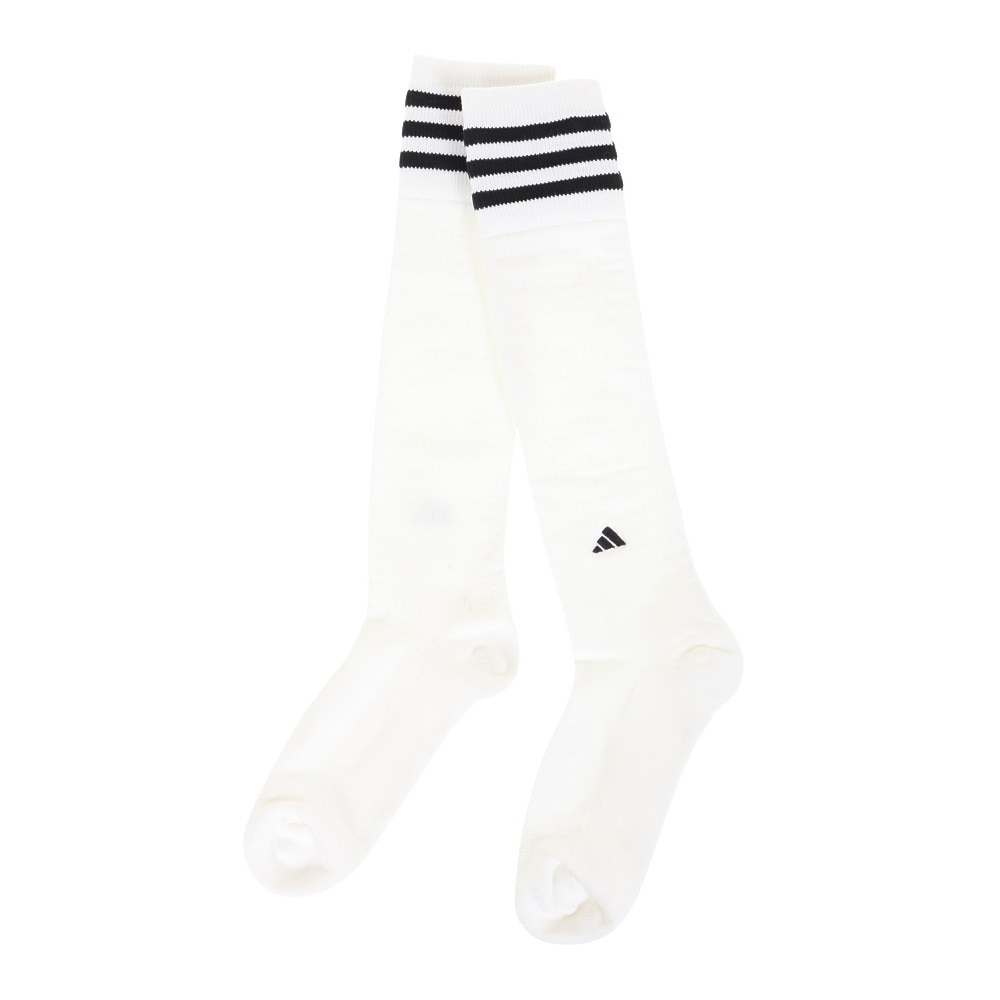 アディダス（adidas）（レディース）ゴルフ ひざ丈 スリーストライプ クッションソックス MGR63-HT5773 WH/BK