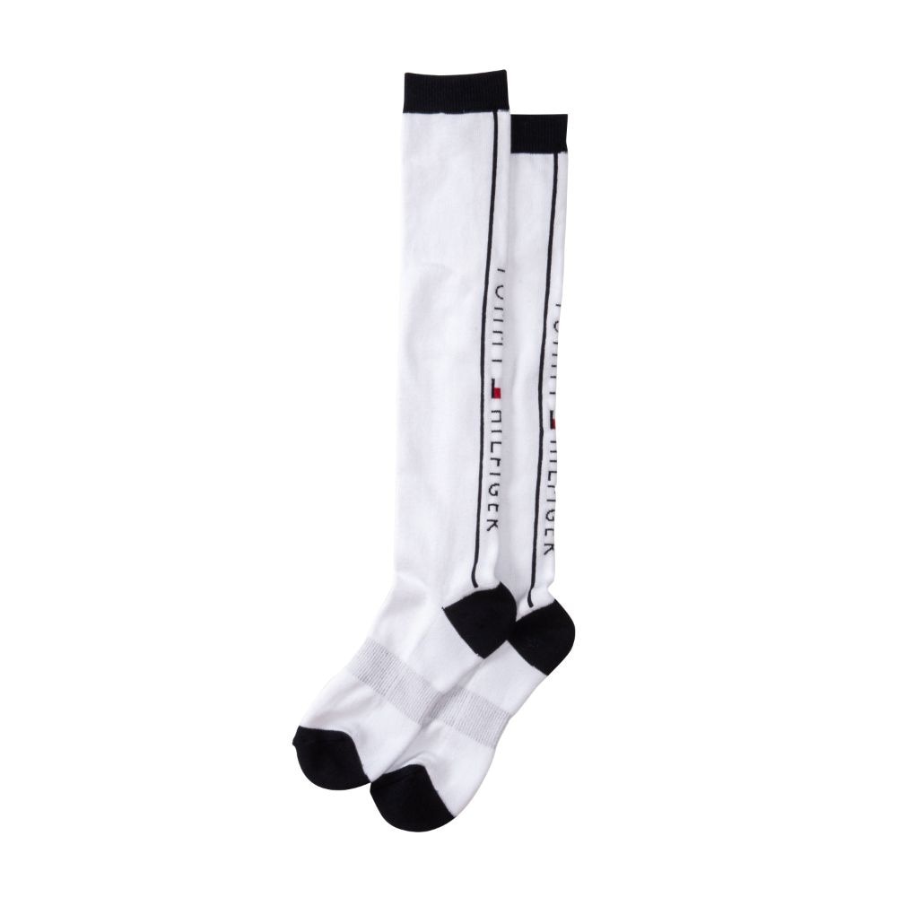 トミー ヒルフィガー ゴルフ（TOMMY HILFIGER GOLF）（レディース）ゴルフ ニーハイソックス バッグロゴ THMB3S2F-WHT