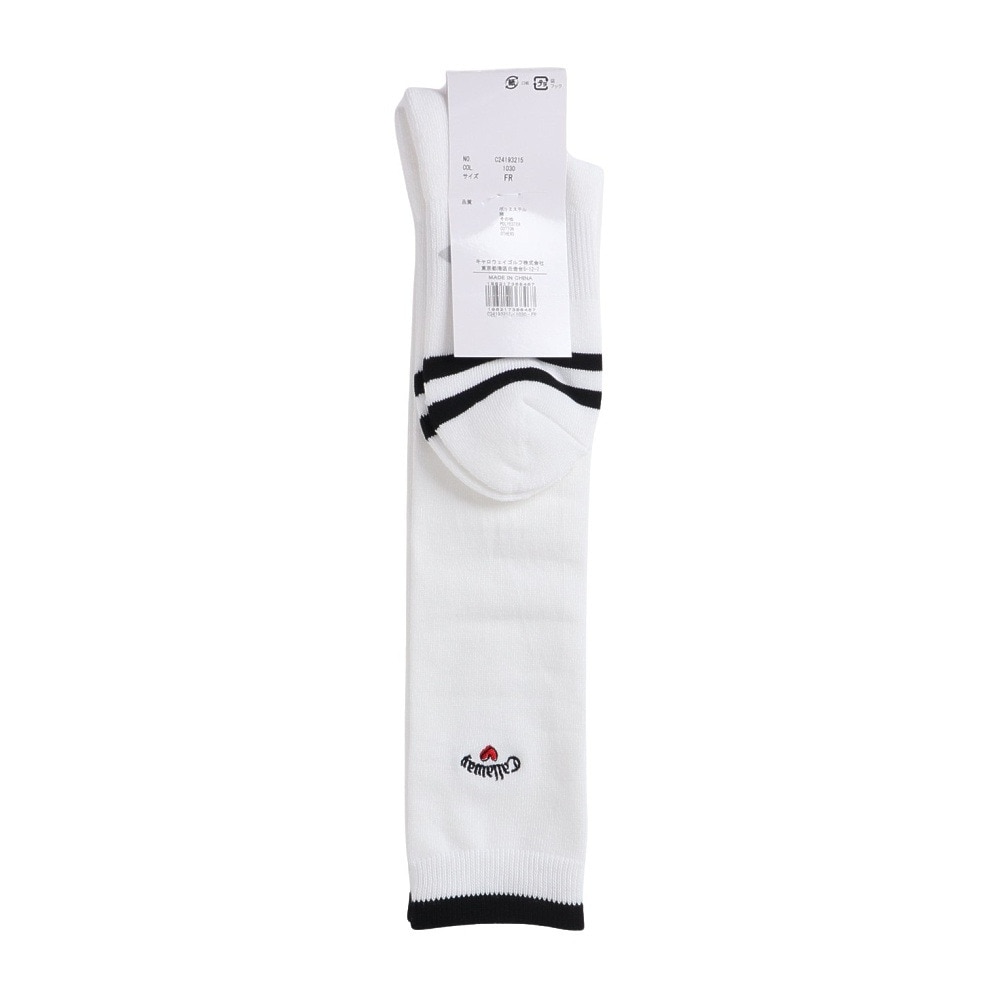 キャロウェイ（CALLAWAY）（レディース）ゴルフ 吸汗速乾 抗菌防臭 ラブキャロウェイ ハイソックス C24193215-1030