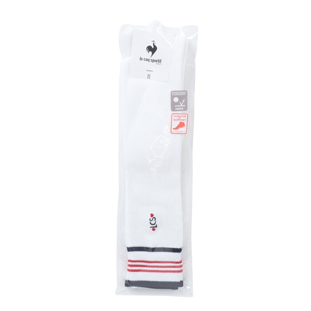 ルコックスポルティフ（lecoqsportif）（レディース）ゴルフ 抗菌防臭 シーズンモチーフハイソックス QGCXJB01 WH00