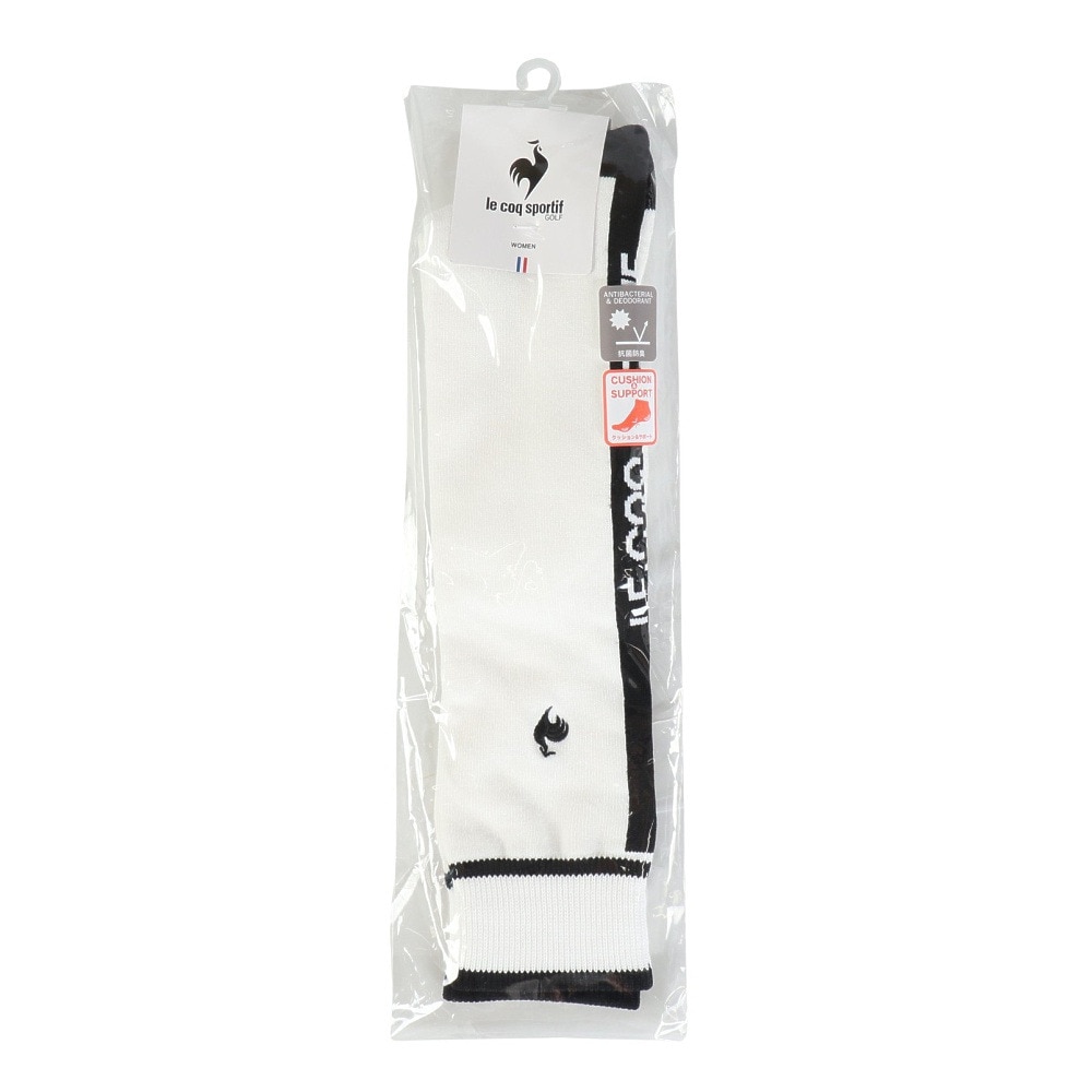 ルコックスポルティフ（lecoqsportif）（レディース）ゴルフ ロゴデザイン ハイソックス LG4FSO08L WH00