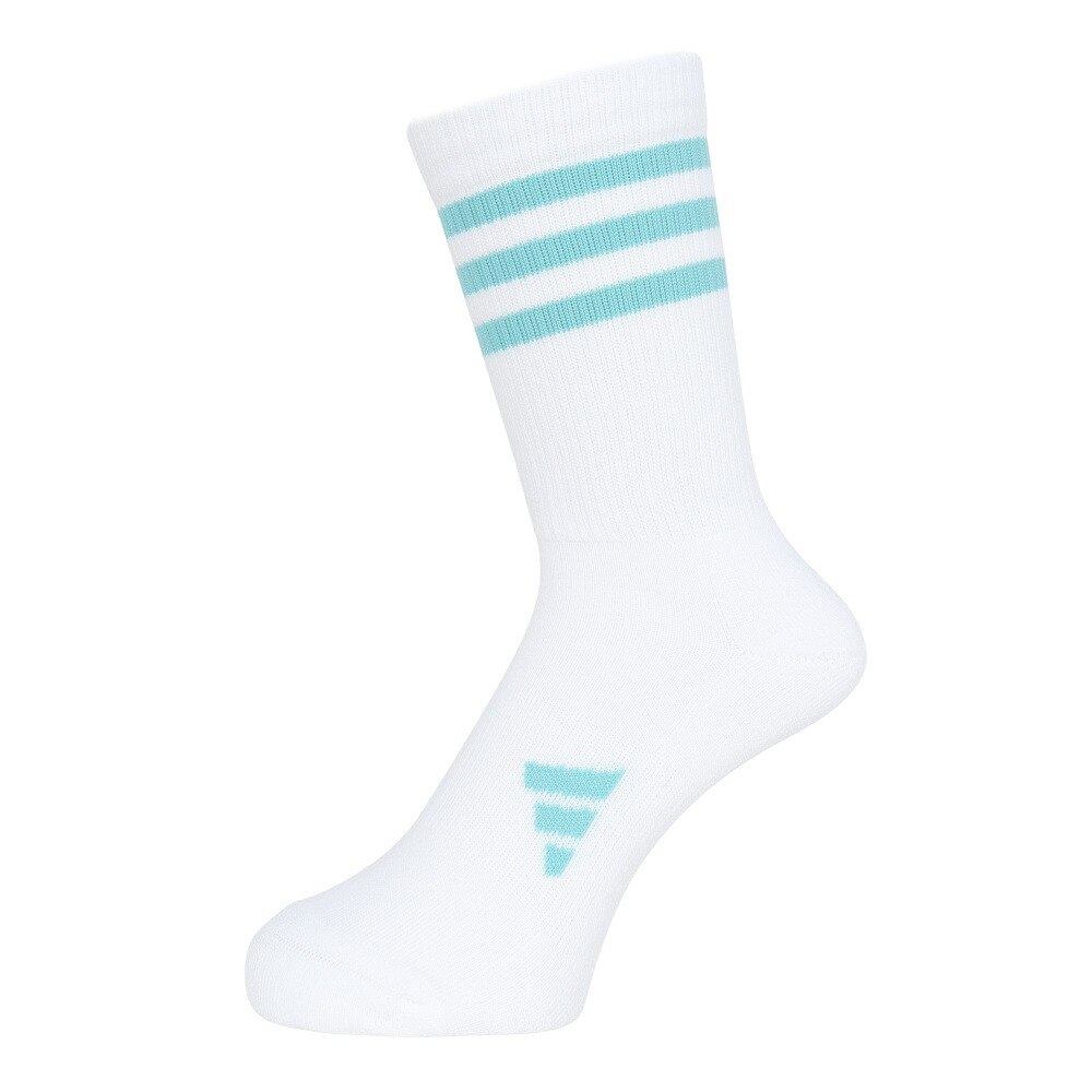 アディダス（adidas）（レディース）クルー丈 スリーストライプ クッションソックス MGR52-JM0222
