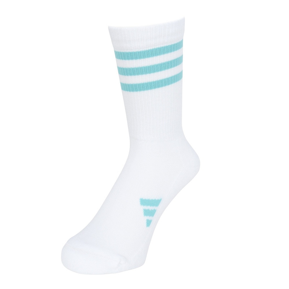 アディダス（adidas）（レディース）クルー丈 スリーストライプ クッションソックス MGR52-JM0222
