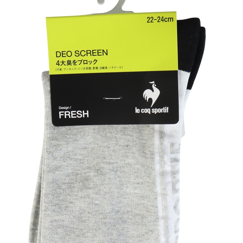ルコックスポルティフ（lecoqsportif）（レディース）ゴルフ 耐久消臭 足底パイル ヒールラインハイソックス LG5FSO04L GY00