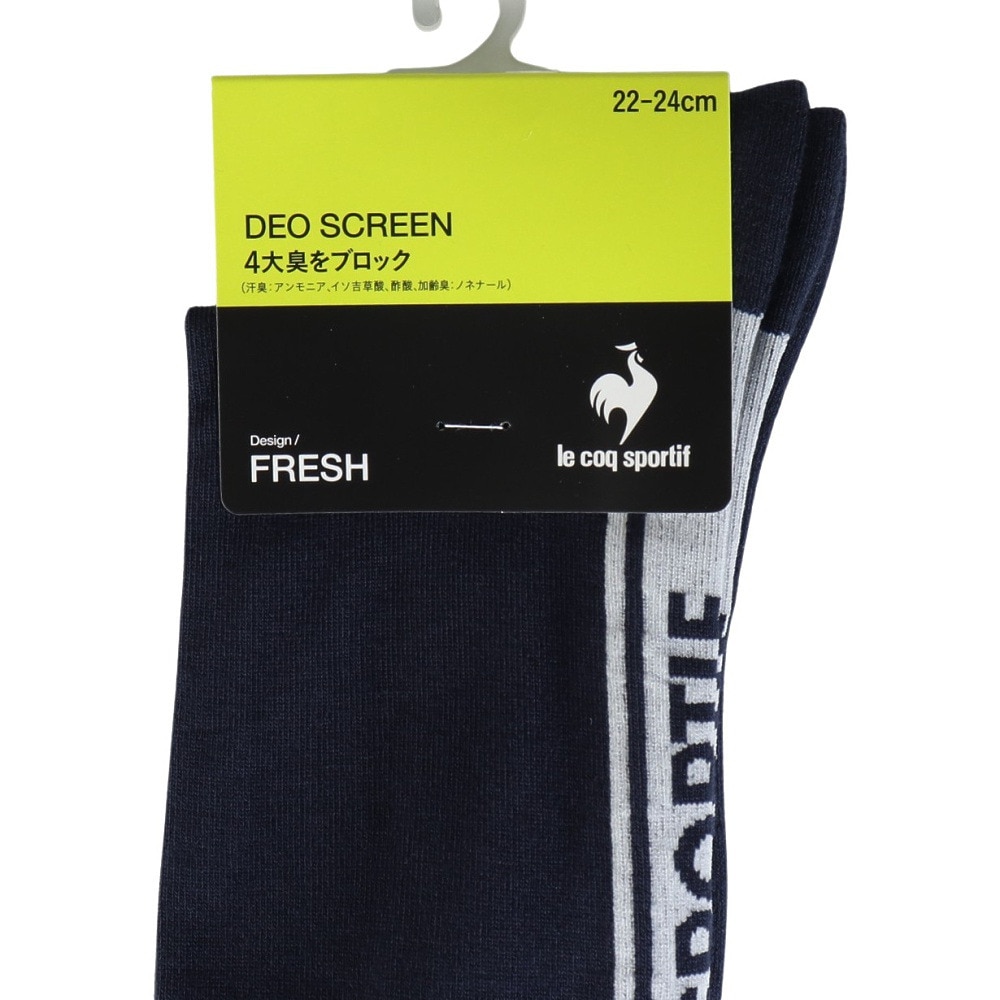 ルコックスポルティフ（lecoqsportif）（レディース）ゴルフ 耐久消臭 足底パイル ヒールラインハイソックス LG5FSO04L NV00