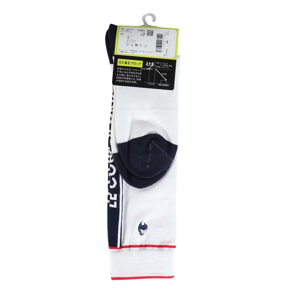 ルコックスポルティフ（lecoqsportif）（レディース）ゴルフ 耐久消臭 足底パイル ヒールラインハイソックス LG5FSO04L WH00