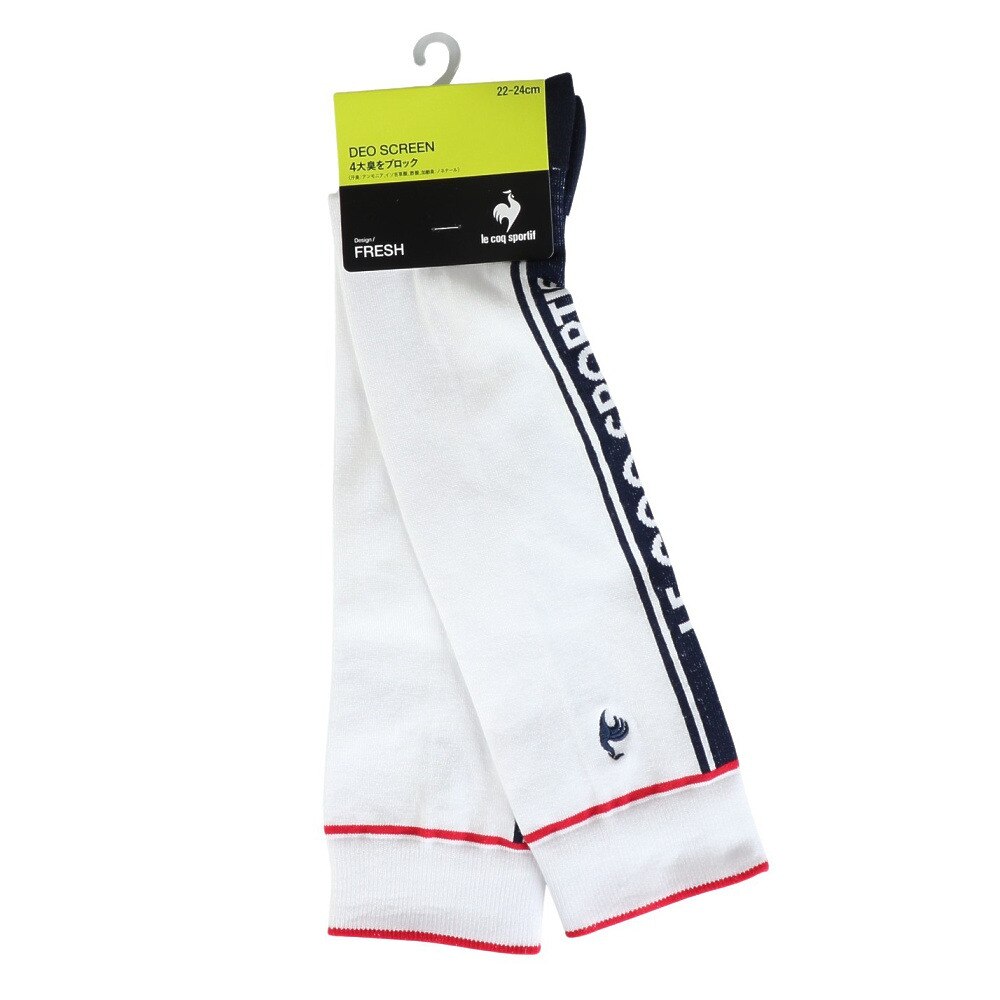 ルコックスポルティフ（lecoqsportif）（レディース）ゴルフ 耐久消臭 足底パイル ヒールラインハイソックス LG5FSO04L WH00