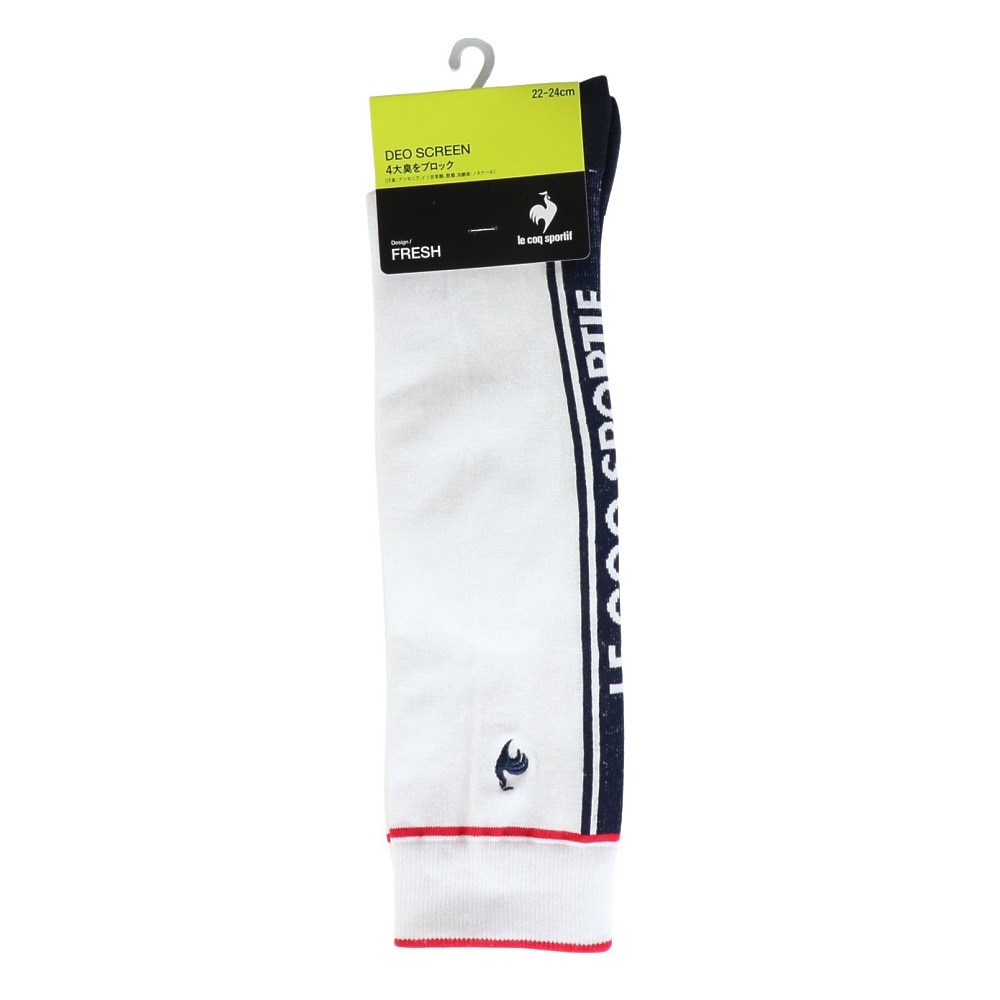 ルコックスポルティフ（lecoqsportif）（レディース）ゴルフ 耐久消臭 足底パイル ヒールラインハイソックス LG5FSO04L WH00
