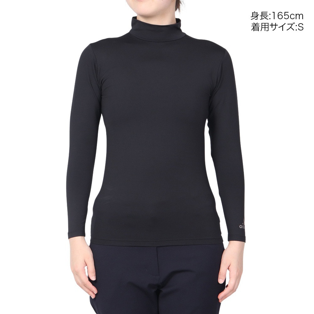 クランク（CLUNK）（レディース）ゴルフウェア 吸水速乾 ストレッチ 抗菌消臭 ハイネック長袖アンダーシャツ CL5MUU03 BLK