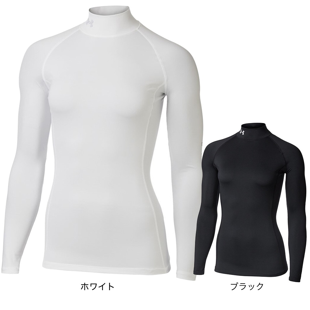 アンダーアーマー（UNDER ARMOUR）（レディース）ゴルフウェア 吸汗 速乾 ヒートギア コンプレッション ロングスリーブ モックシャツ 1372779 001