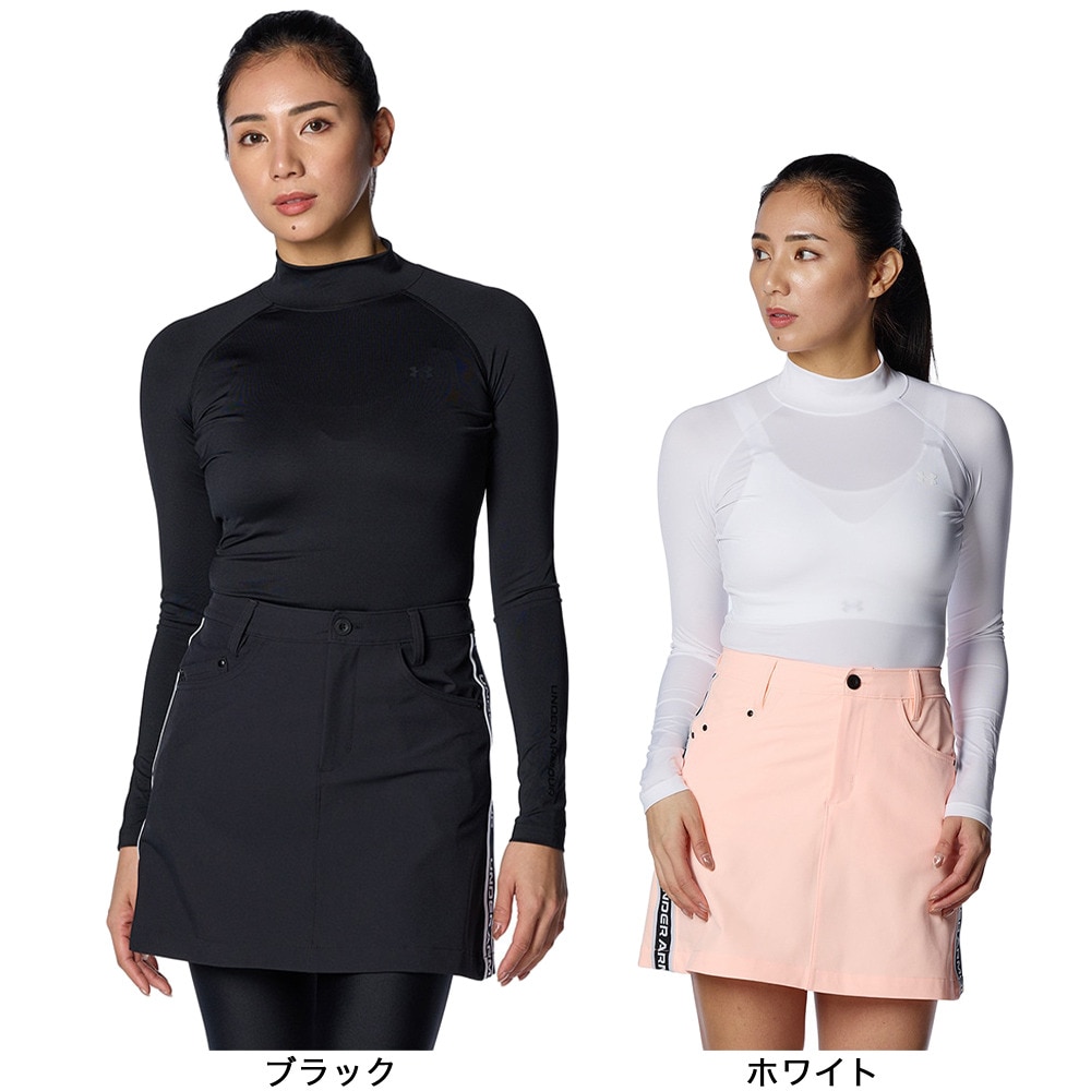 アンダーアーマー（UNDER ARMOUR）（レディース）ゴルフウェア インナー ヒートギア コンプレッション モックネック 長袖シャツ 1384843 001