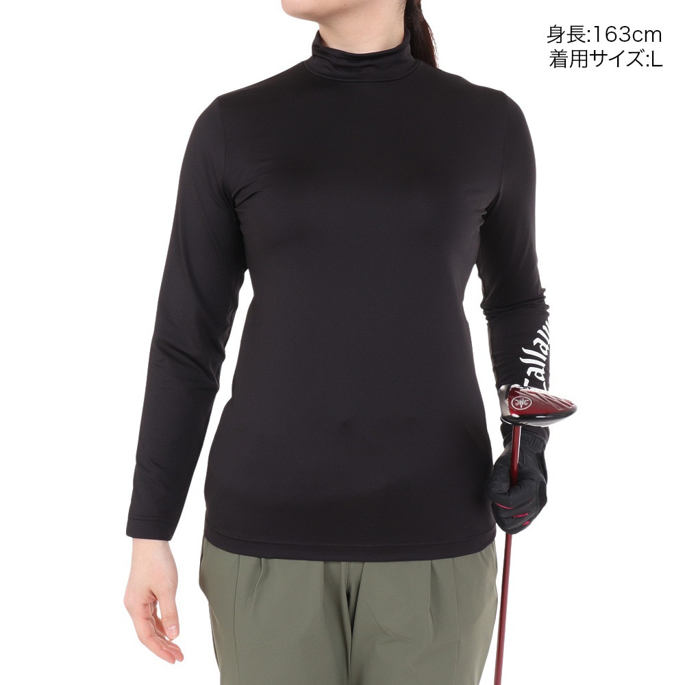 キャロウェイ（CALLAWAY）（レディース）ゴルフウェア インナー 吸汗速乾 クールコア 天竺ハイネックインナーシャツ C24932200-1010
