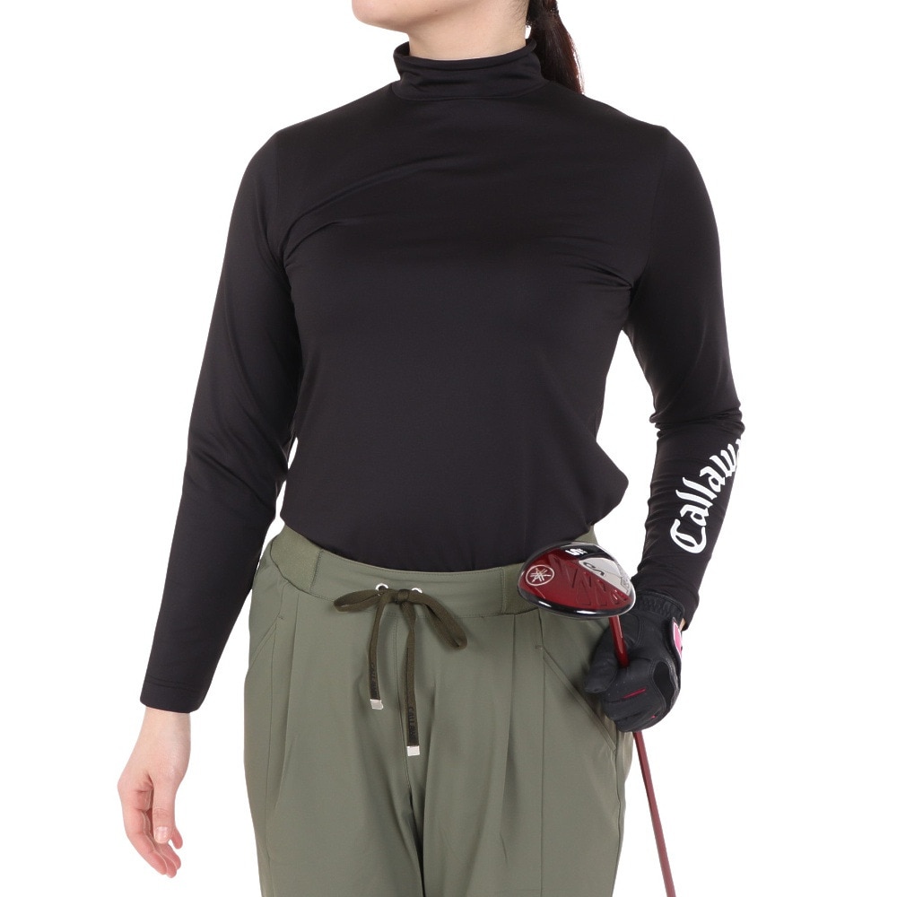 キャロウェイ（CALLAWAY）（レディース）ゴルフウェア インナー 吸汗速乾 クールコア 天竺ハイネックインナーシャツ C24932200-1010