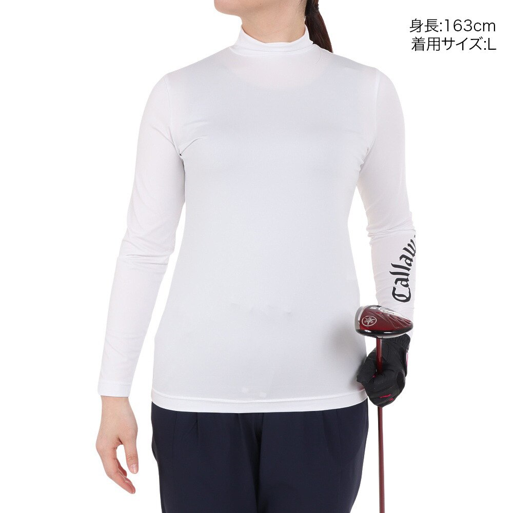 キャロウェイ（CALLAWAY）（レディース）ゴルフウェア インナー 吸汗速乾 クールコア 天竺ハイネックインナーシャツ C24932200-1030