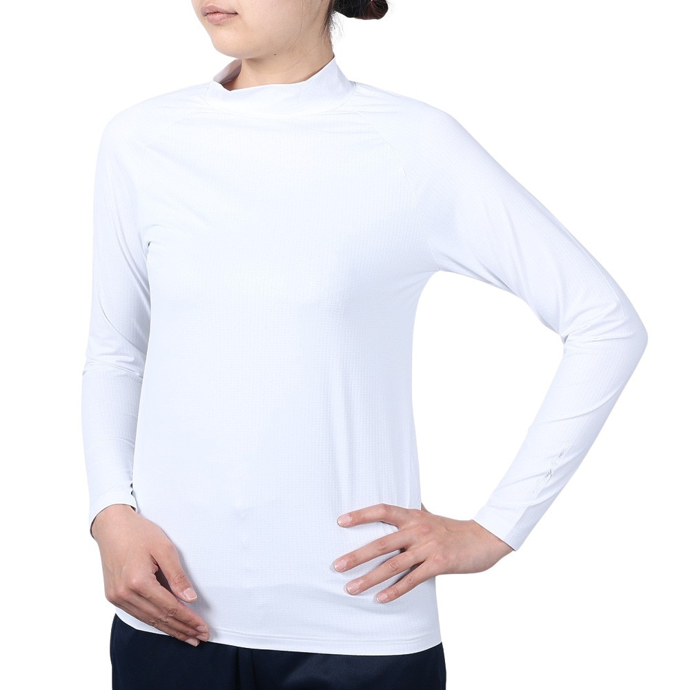 トミーアーマー（Tommy Armour）（レディース）ゴルフウェア インナー ベーシック モックネック 長袖シャツ TAGC24B080115 WHT