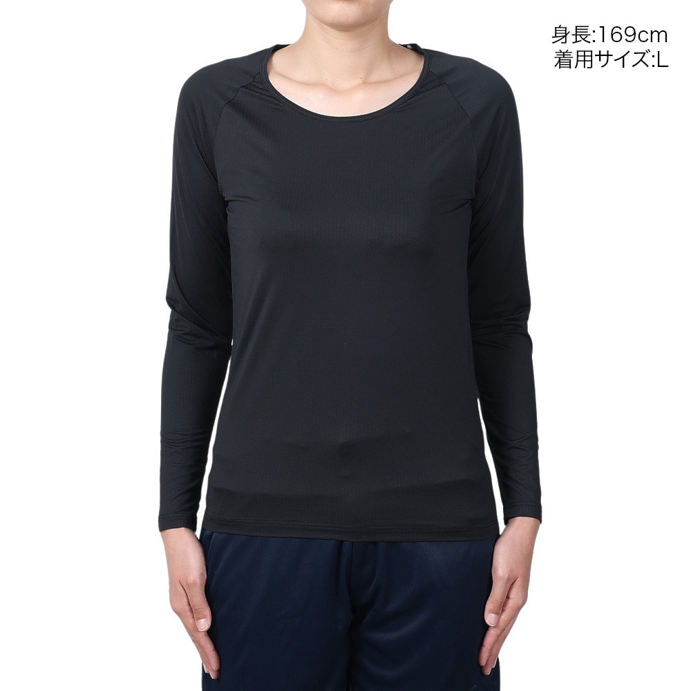 トミーアーマー（Tommy Armour）（レディース）ゴルフウェア インナー ベーシック Uネック 長袖シャツ TAGC24B080116 BLK