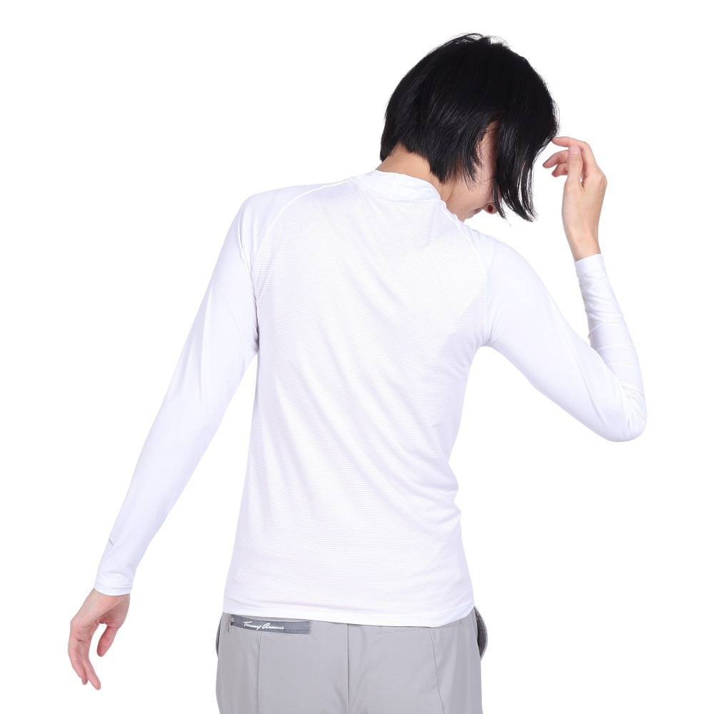 トミーアーマー（Tommy Armour）（レディース）ゴルフウェア インナー 吸汗速乾 接触冷感 Cool Touch モックネック長袖シャツ TAGC24S080054 WHT