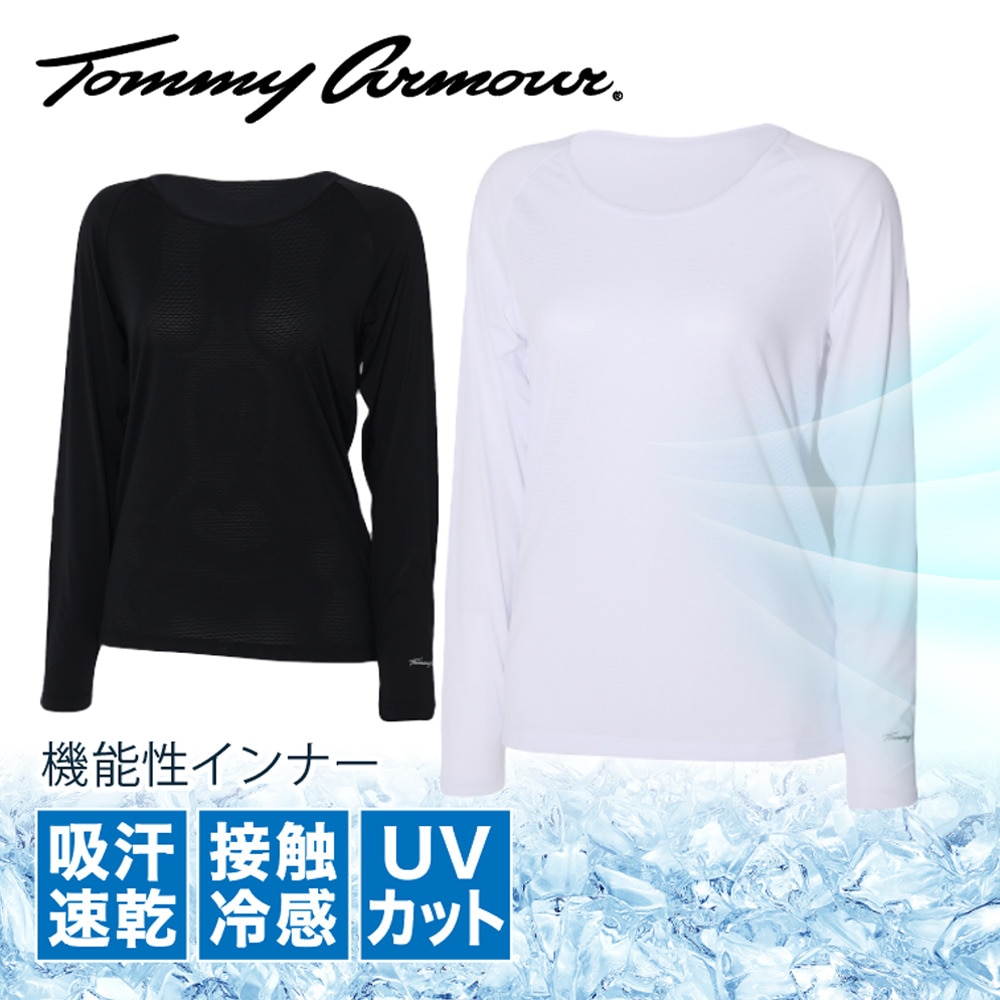 トミーアーマー（Tommy Armour）（レディース）ゴルフウェア インナー 吸汗速乾 接触冷感 Cool Touch 長袖シャツ TAGC24S080055 BLK